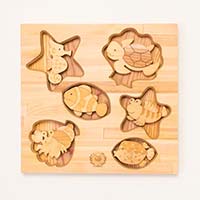 かくれんぼパズル うみべ 出産祝いに木のおもちゃ